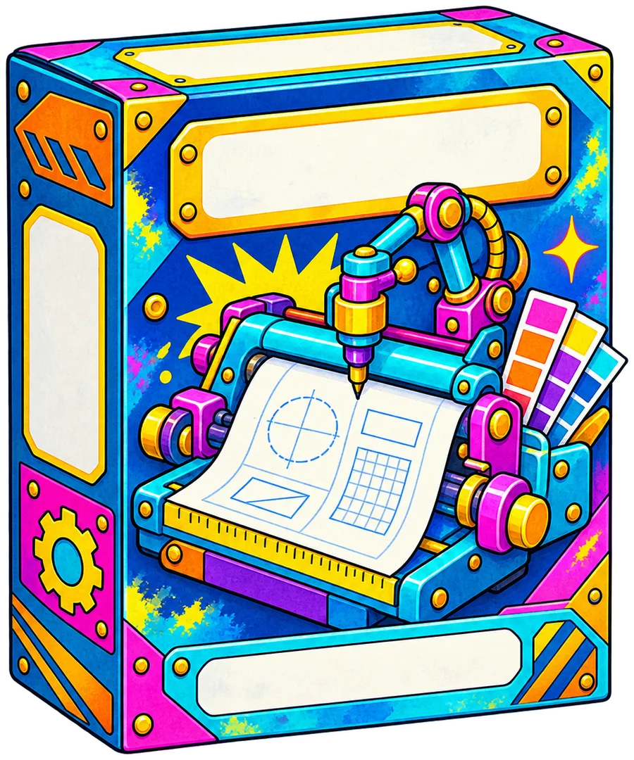 Box Design Illustrated product box for website design