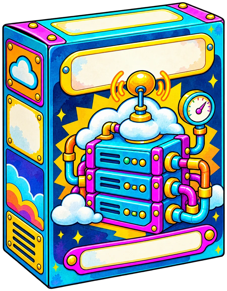 Box Hosting Illustrated product box for managed hosting and ongoing care