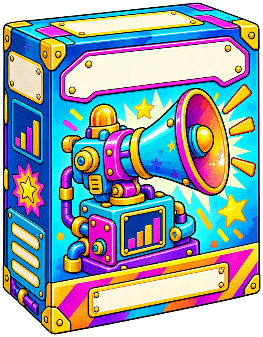 Box Marketing Illustrated product box for marketing services