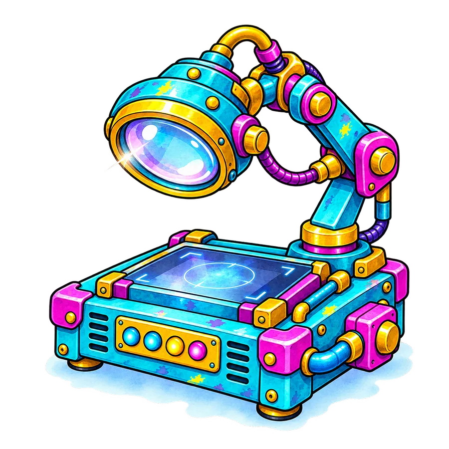 Illustrated scanning machine