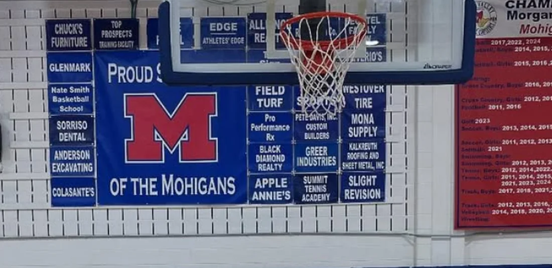 Slight Revision on the sponsor wall of a local high school gym